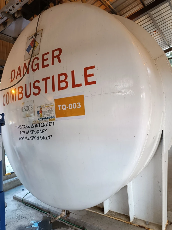 fuel tank safety labeling NFPA inspection flammable storage system