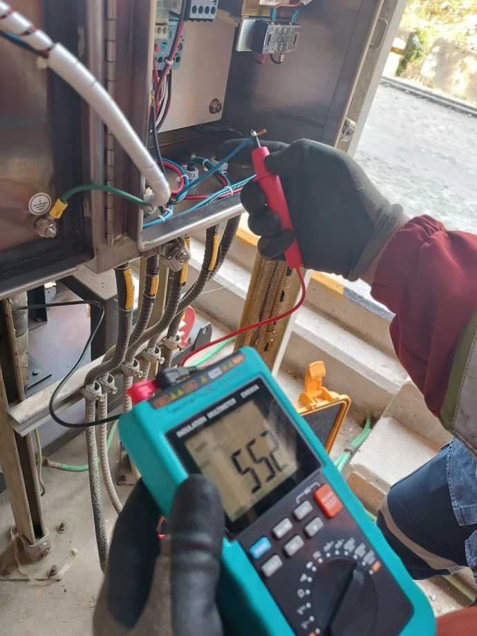 electrical system inspection fuel storage control panel mining site